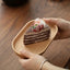 KEMORELA 1PCS Tableware Solid Wood Round Dessert Plate Japanese-style Wooden Tray Snack Plate Dried Fruit Plate Wooden Plate - Slobuy