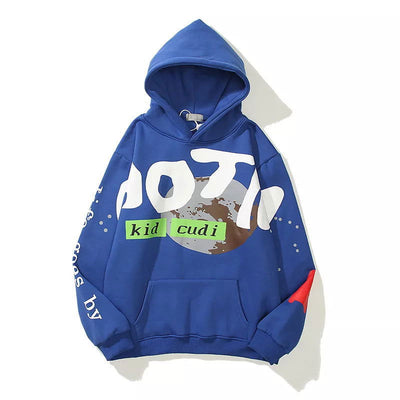 Kanye West Letter Foam Fleece Sweatshirt Mens and Womens Retro Oversize Casual Hoodies Harajuku High Street Pullover Hoody - Slobuy