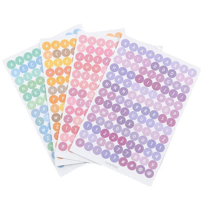 Kawaii 4 Sheets Alphabet Letter Stickers DIY Scrapbooking Planner Journal Label Decoration Korean Stationery Office Supplies - Slobuy