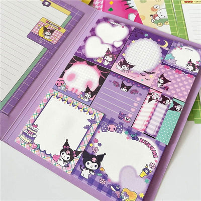 Kawaii Cute Sanrioed Convenience Book Mymelody Kuromi Hello kitty Note Book Cute Paste Notepad Stationery Student Stationery - Slobuy