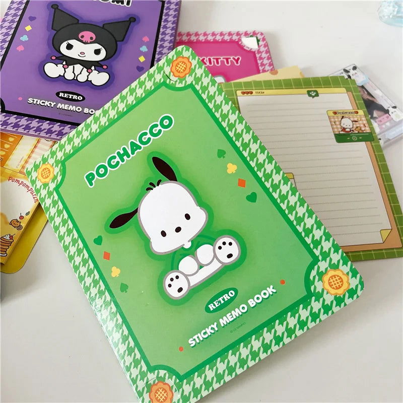 Kawaii Cute Sanrioed Convenience Book Mymelody Kuromi Hello kitty Note Book Cute Paste Notepad Stationery Student Stationery - Slobuy