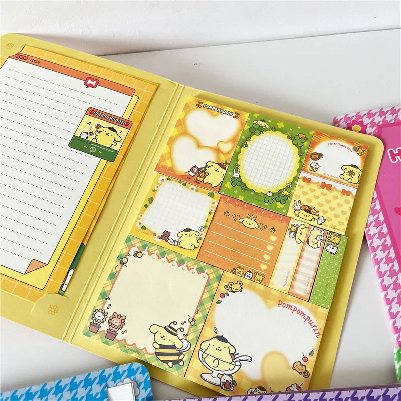 Kawaii Cute Sanrioed Convenience Book Mymelody Kuromi Hello kitty Note Book Cute Paste Notepad Stationery Student Stationery - Slobuy