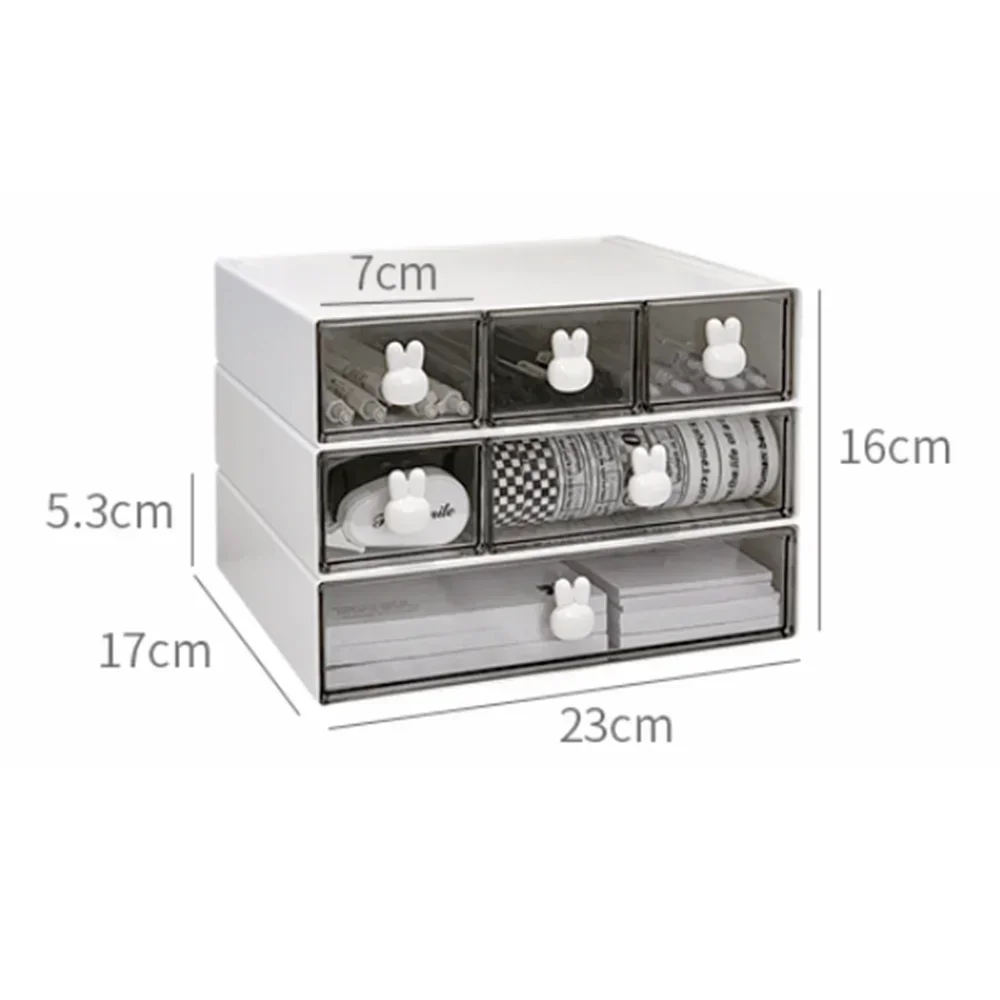 Kawaii Ins Organizer Desktop Drawer Free Combination Storage Box Plastic Hairpin Makeup Cosmetics Desk Storage Organizer Rack - Slobuy