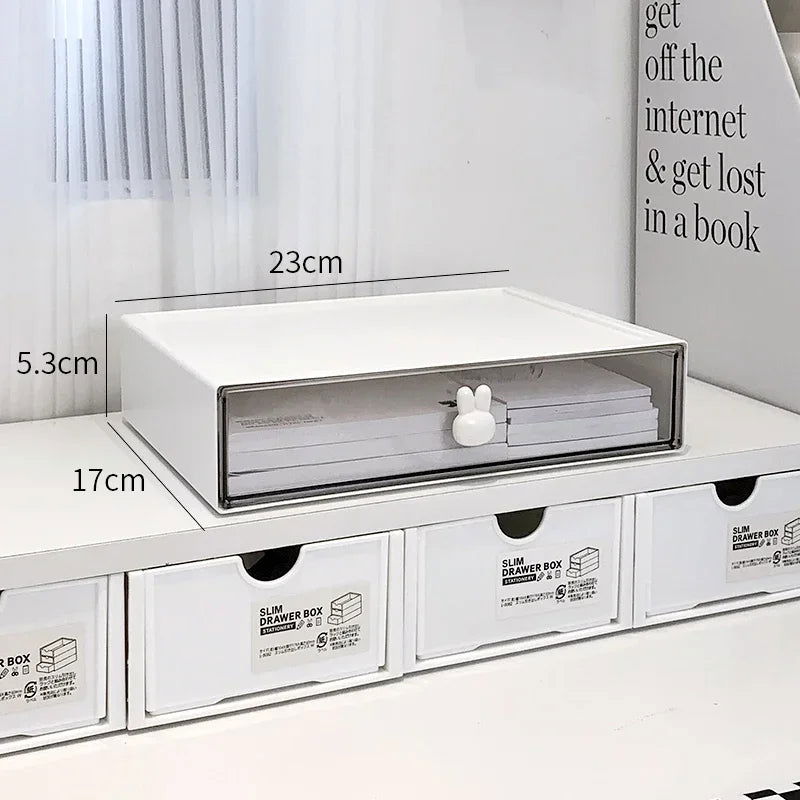 Kawaii Ins Organizer Desktop Drawer Free Combination Storage Box Plastic Hairpin Makeup Cosmetics Desk Storage Organizer Rack - Slobuy