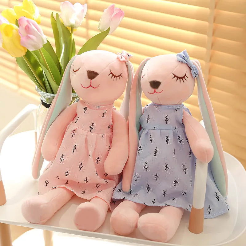 Kawaii Long Ear Rabbit Plush Toys Baby Sleep Comfort Dolls Stuffed Soft Animal Toys Lovely Rabbit for Children Girls 35CM - Slobuy