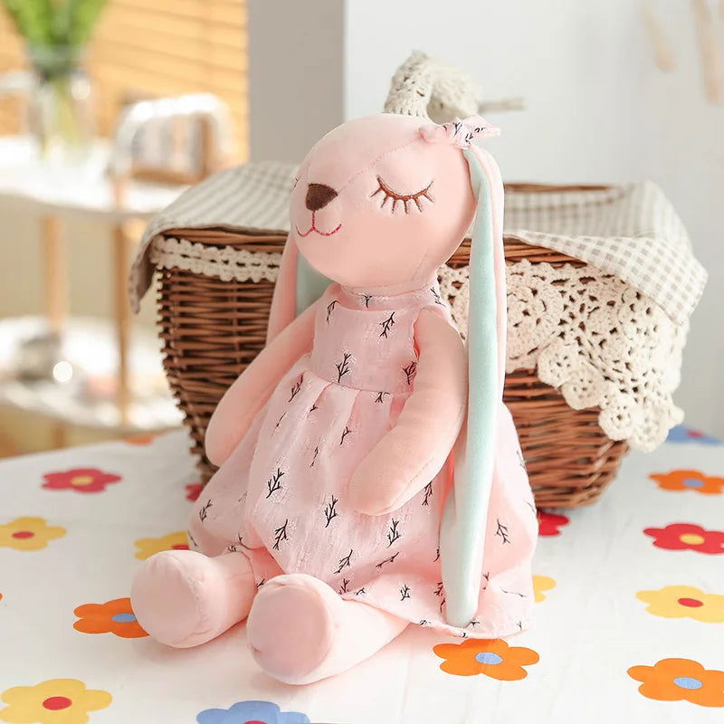 Kawaii Long Ear Rabbit Plush Toys Baby Sleep Comfort Dolls Stuffed Soft Animal Toys Lovely Rabbit for Children Girls 35CM - Slobuy