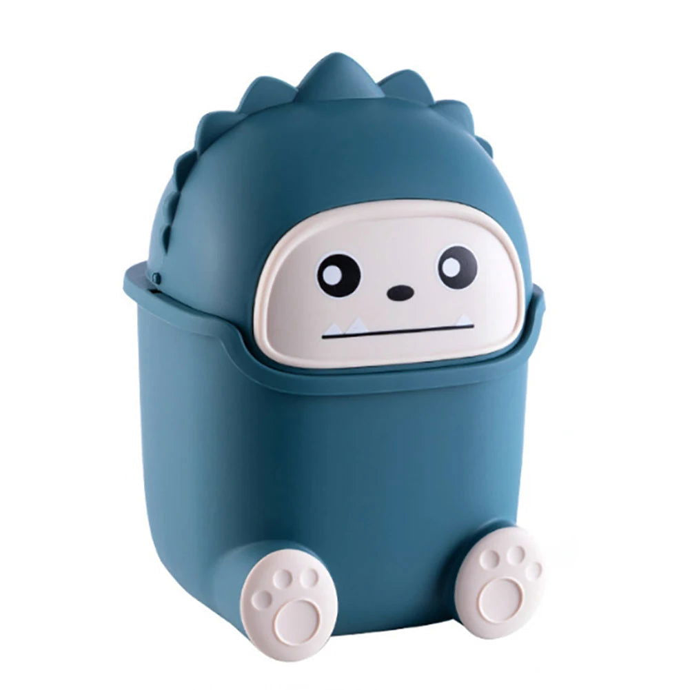 Kawaii Mini Trash Can Desktop Garbage Bin Home Office Rubbish Bin Cartoon Cute Waste Dustbin Household Kids Room Decoration - Slobuy