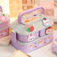 Kawaii Portable Lunch Box For Girls School Kids Plastic Picnic Bento Box Microwave Food Box With Compartments Storage Containers - Slobuy
