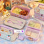 Kawaii Portable Lunch Box For Girls School Kids Plastic Picnic Bento Box Microwave Food Box With Compartments Storage Containers - Slobuy