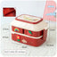 Kawaii Portable Lunch Box For Girls School Kids Plastic Picnic Bento Box Microwave Food Box With Compartments Storage Containers - Slobuy