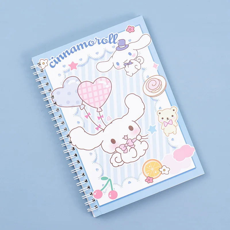 Kawaii Sanrio Kuromi Coil Notebook A5 Notebook Exercise Book Girls Cute Stationery Cinnamoroll Learning Stationery Notepad Diary - Slobuy
