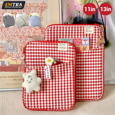 Kawaii Tablet Sleeve Bag 7.9-12.9 inch Handbag Case For iPad Pro Samsung Xiaomi Sleeve Bag Cover Shockproof Pouch Multi Pockets - Slobuy