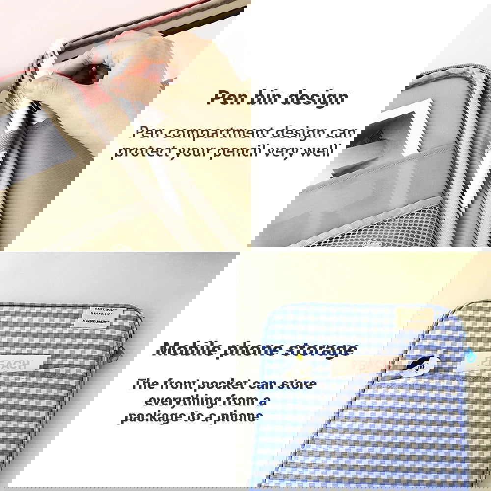 Kawaii Tablet Sleeve Bag 7.9-12.9 inch Handbag Case For iPad Pro Samsung Xiaomi Sleeve Bag Cover Shockproof Pouch Multi Pockets - Slobuy