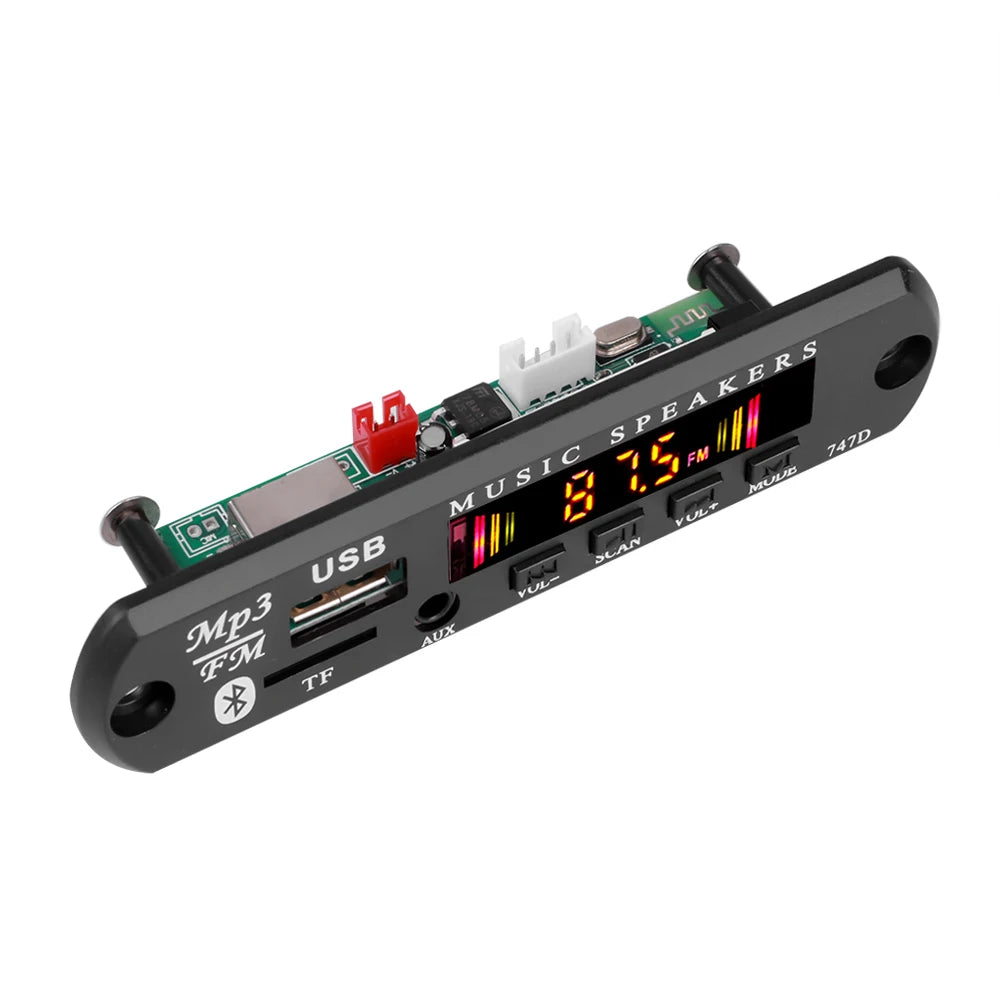 Kebidu Bluetooth 5.0 Car Kit Wireless MP3 Decoder Board Audio 9V-12V WMA Car Music Player Module Lossless Audio USB AUX TF Radio - Slobuy