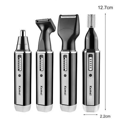 Kemei 4 In 1 Professional Electric Rechargeable Nose And Ear Hair Trimmer Shaver Personal Care Tools For Men KM-6630 - Slobuy