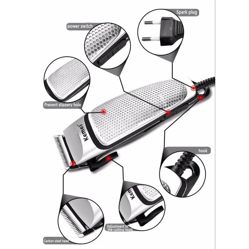 Kemei KM-4639 Electric Clipper Hair Clippers Professional Trimmer Household Low Noise Beard Machine Personal Care Haircut Tool - Slobuy