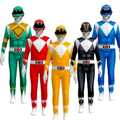 Kid Adult Samurai Sentai Shinkenger Rangers Costume Adult Kids Superhero Cosplay Halloween Birthday Party Jumpsuit Zentai Suit - Slobuy