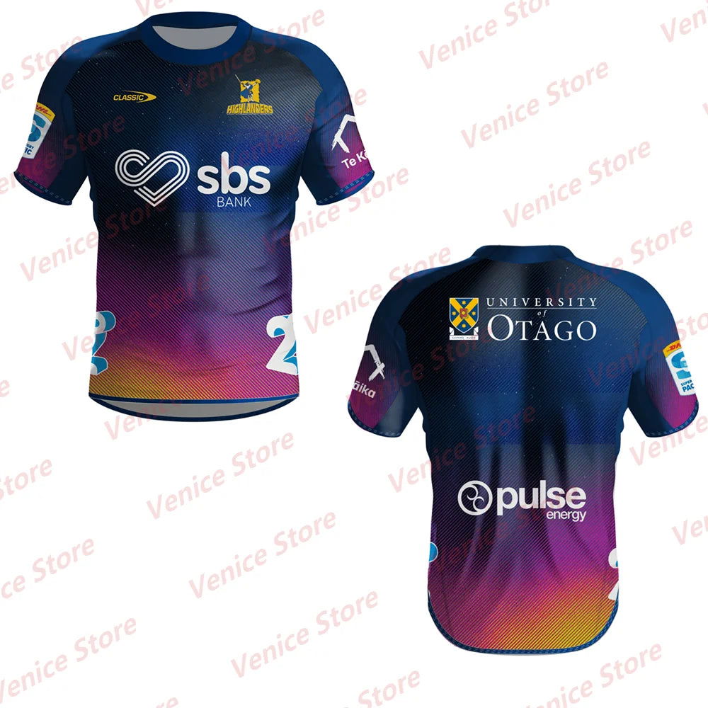 2024 Summer New Arrival Super Rugby Training Jersey Highlanders Home Away Jersey Men Women T-shirt Adult/Kid Australian Football - Slobuy