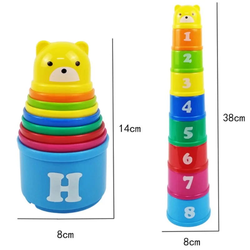 Kid Brain Response Battle Fold Cup Hand Speed Competition Fold Cup Child Stack Game Early Education Puzzle Train Board Games Toy - Slobuy