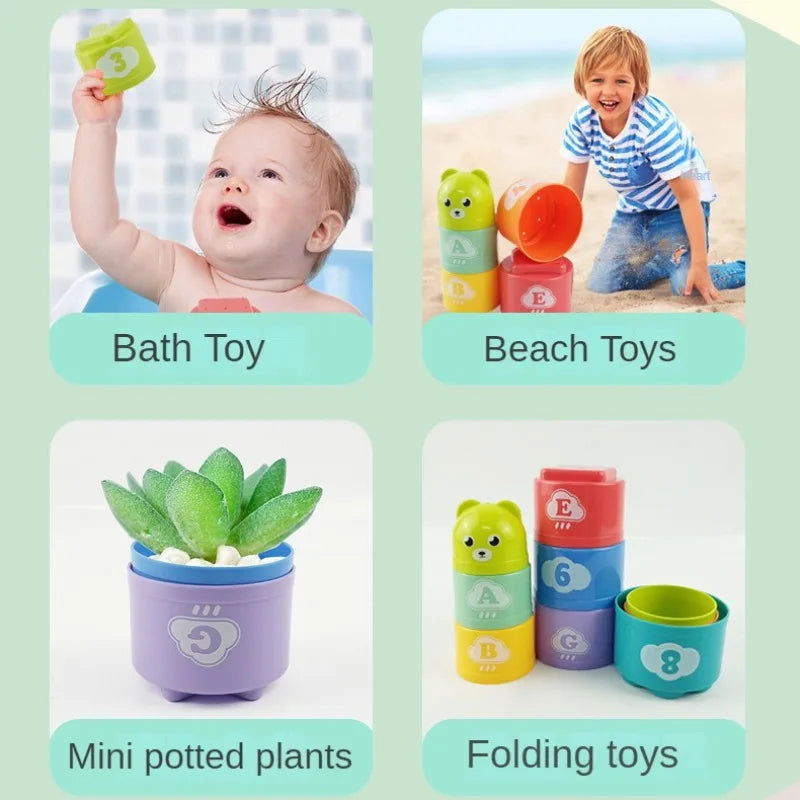 Kid Brain Response Battle Fold Cup Hand Speed Competition Fold Cup Child Stack Game Early Education Puzzle Train Board Games Toy - Slobuy