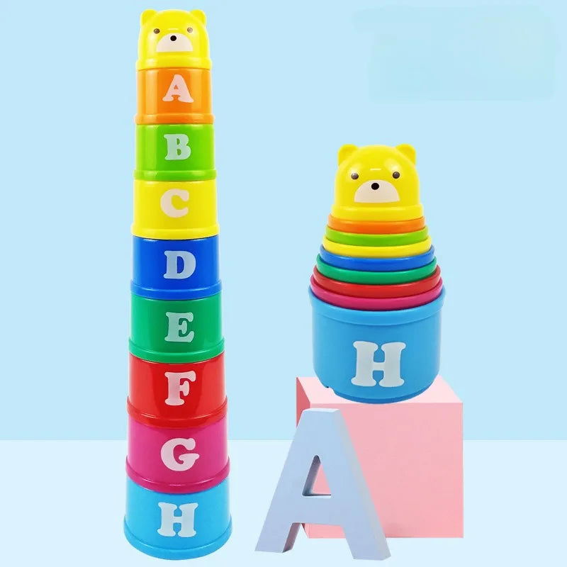 Kid Brain Response Battle Fold Cup Hand Speed Competition Fold Cup Child Stack Game Early Education Puzzle Train Board Games Toy - Slobuy