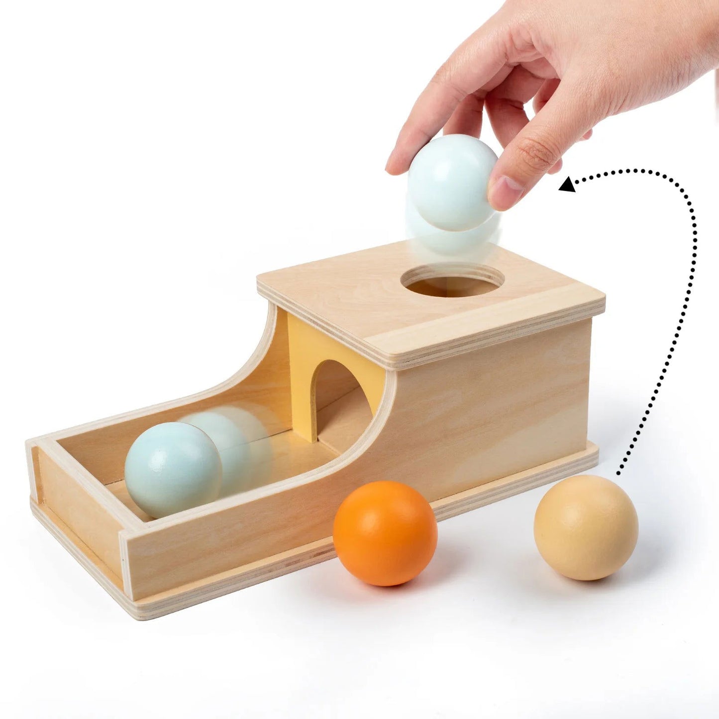 Kid Educational Toy Children Montessori Object Permanence Box Hammer Box Macaron Wooden Toys Coin Ball Textile Drum Drawer Box - Slobuy