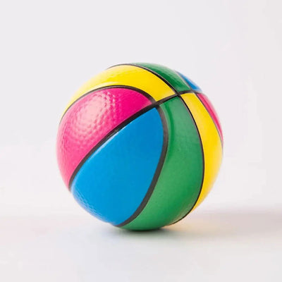Kid Toy Squeeze Soft Foam Rubber Ball Orange Hand Wrist Exercise Stress Relief Colorful Squeezing Ball Basketball Training Ball - Slobuy