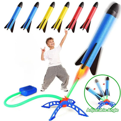 Kids Air Stomp Rocket Foot Pump Launcher Toys Sport Game Jump Stomp Outdoor Child Play Set Jump Sport Games Toys For Children - Slobuy