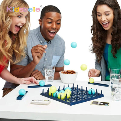 Kids Ball Bouncing Game Parent-child Interaction Board Game Toddler Toss Ball Game Fun Party Game - Slobuy