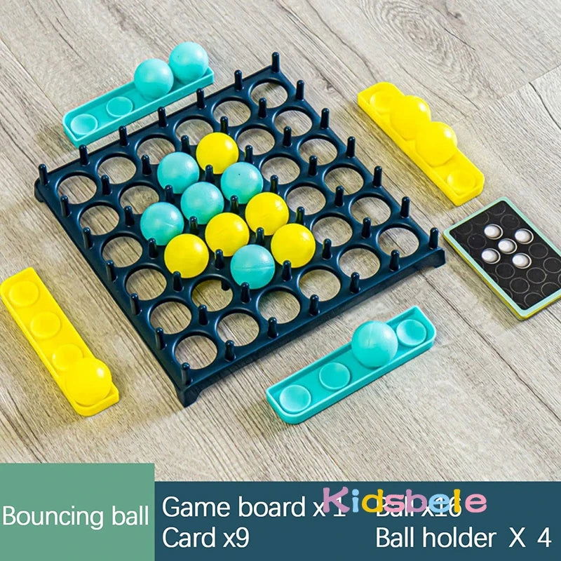 Kids Ball Bouncing Game Parent-child Interaction Board Game Toddler Toss Ball Game Fun Party Game - Slobuy