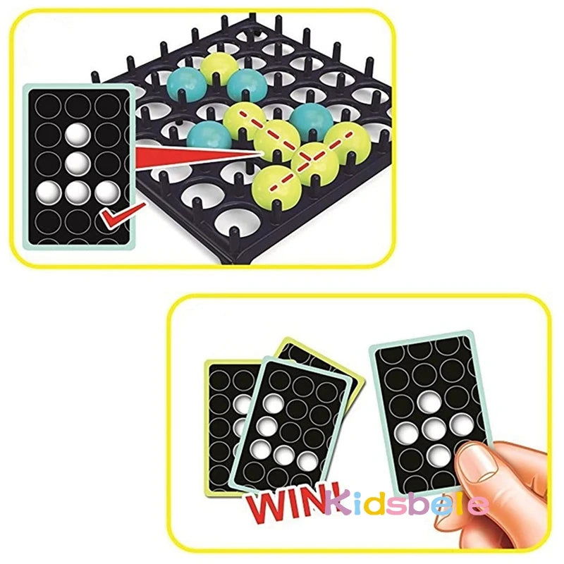 Kids Ball Bouncing Game Parent-child Interaction Board Game Toddler Toss Ball Game Fun Party Game - Slobuy