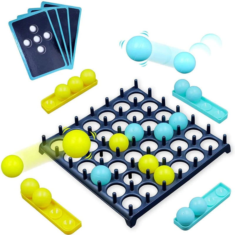Kids Ball Bouncing Game Parent-child Interaction Board Game Toddler Toss Ball Game Fun Party Game - Slobuy