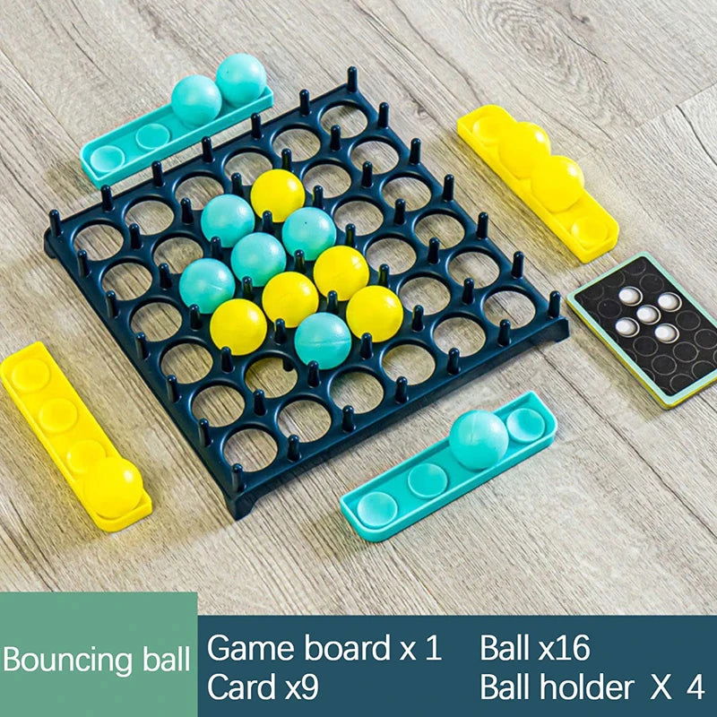 Kids Ball Bouncing Game Parent-child Interaction Board Game Toddler Toss Ball Game Fun Party Game - Slobuy