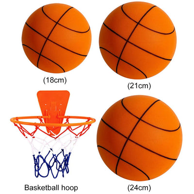 Kids Bouncing Mute Silent Basketball Squeezable Mute Bouncing Basketball Indoor Silent Ball Foam Basketball Bounce Football - Slobuy