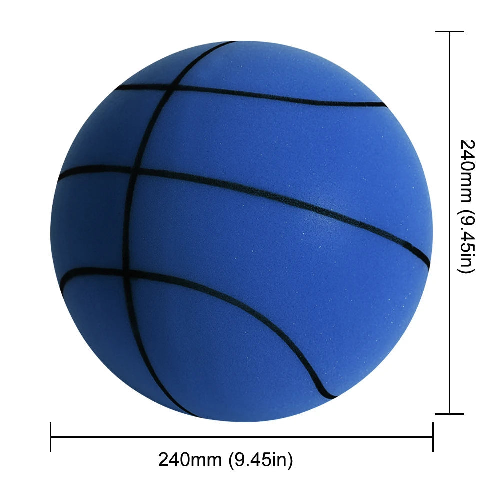 Kids Bouncing Mute Silent Basketball Squeezable Mute Bouncing Basketball Indoor Silent Ball Foam Basketball Bounce Football - Slobuy