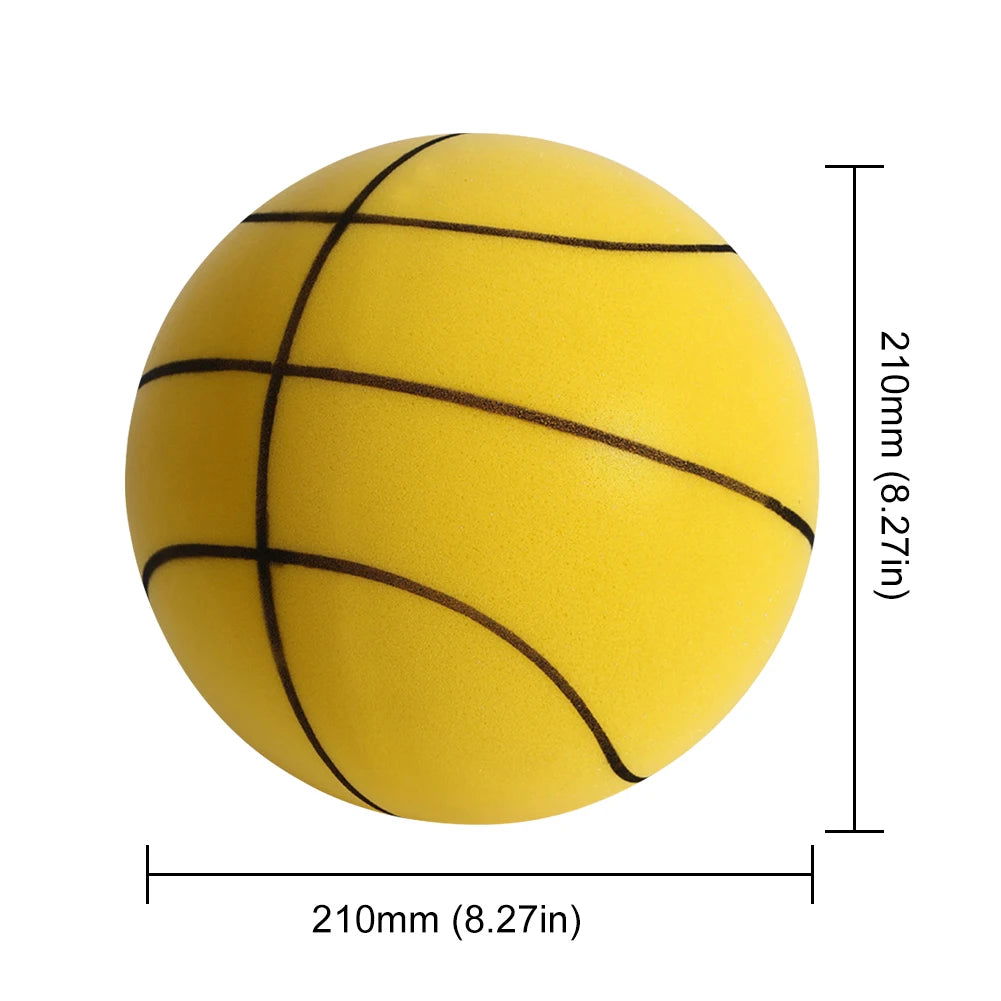 Kids Bouncing Mute Silent Basketball Squeezable Mute Bouncing Basketball Indoor Silent Ball Foam Basketball Bounce Football - Slobuy