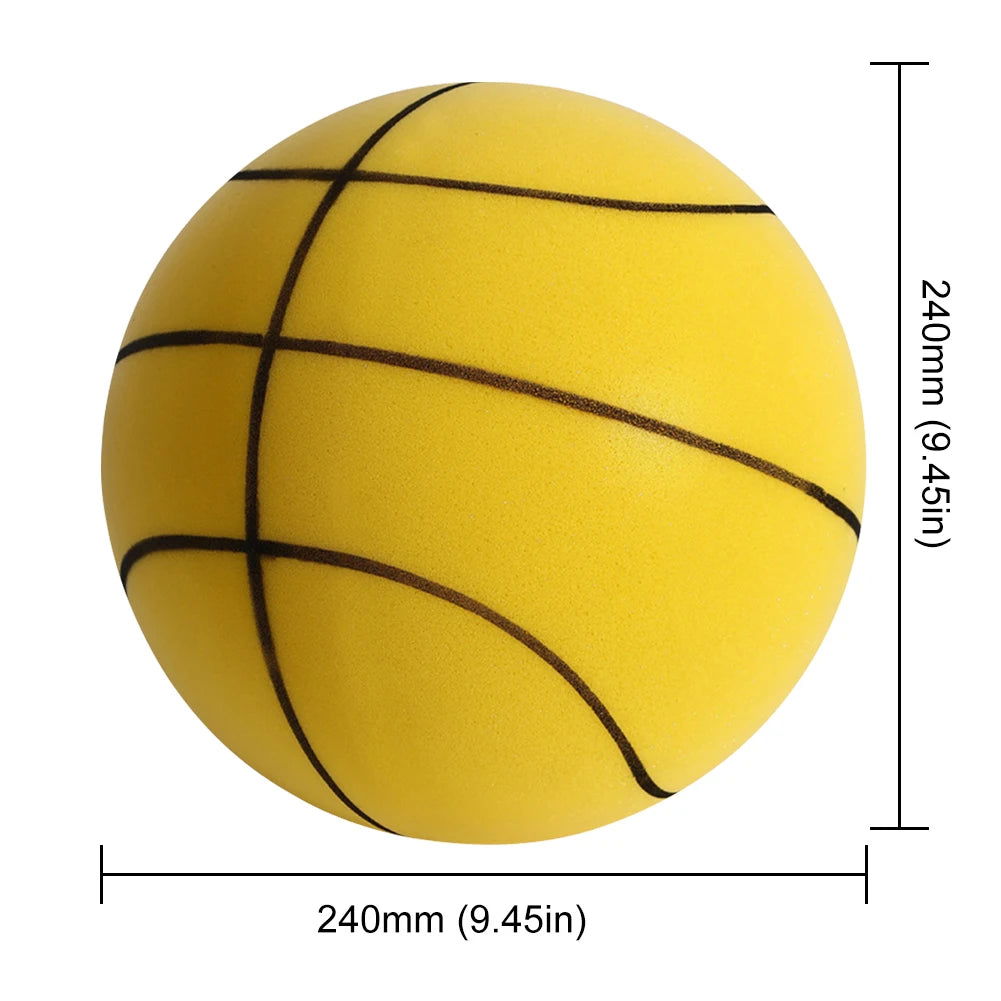 Kids Bouncing Mute Silent Basketball Squeezable Mute Bouncing Basketball Indoor Silent Ball Foam Basketball Bounce Football - Slobuy