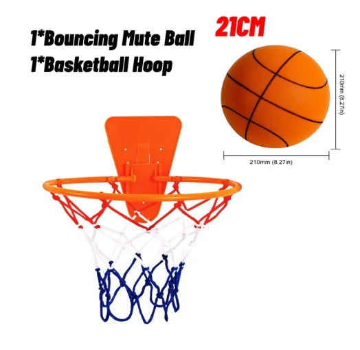 Kids Bouncing Mute Silent Basketball Squeezable Mute Bouncing Basketball Indoor Silent Ball Foam Basketball Bounce Football - Slobuy