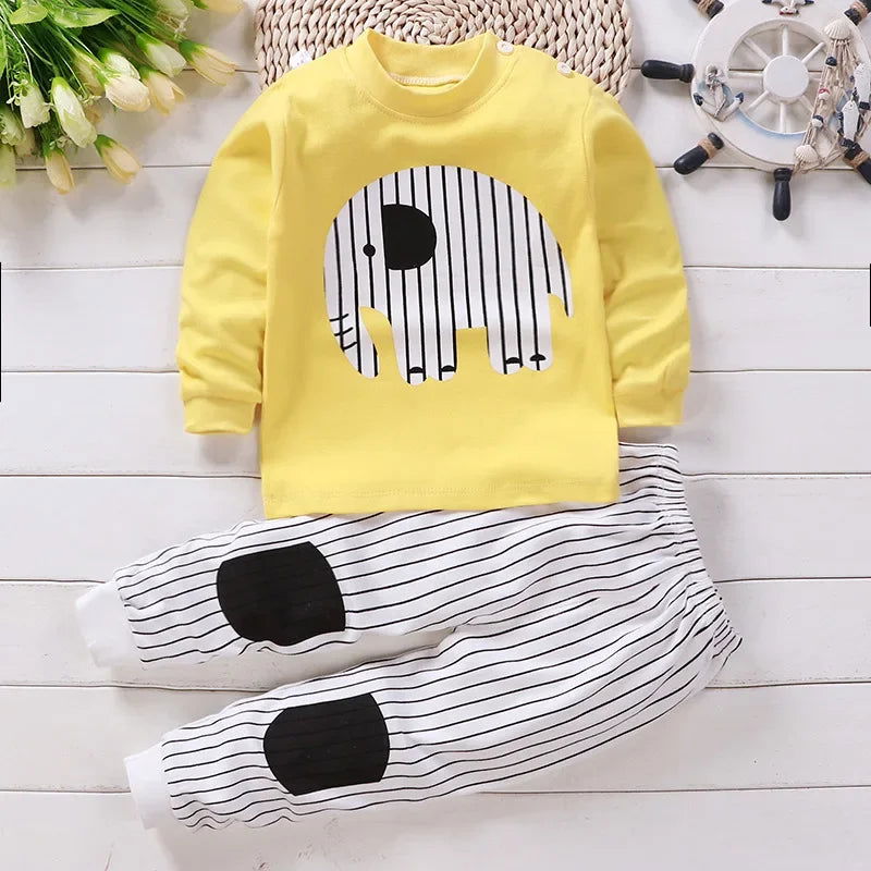Kids Clothes Children Sets Children's Clothing Boys Girls CottonAutumn winter Clothing Pants Sleepwear Underwear Christmas Gift - Slobuy