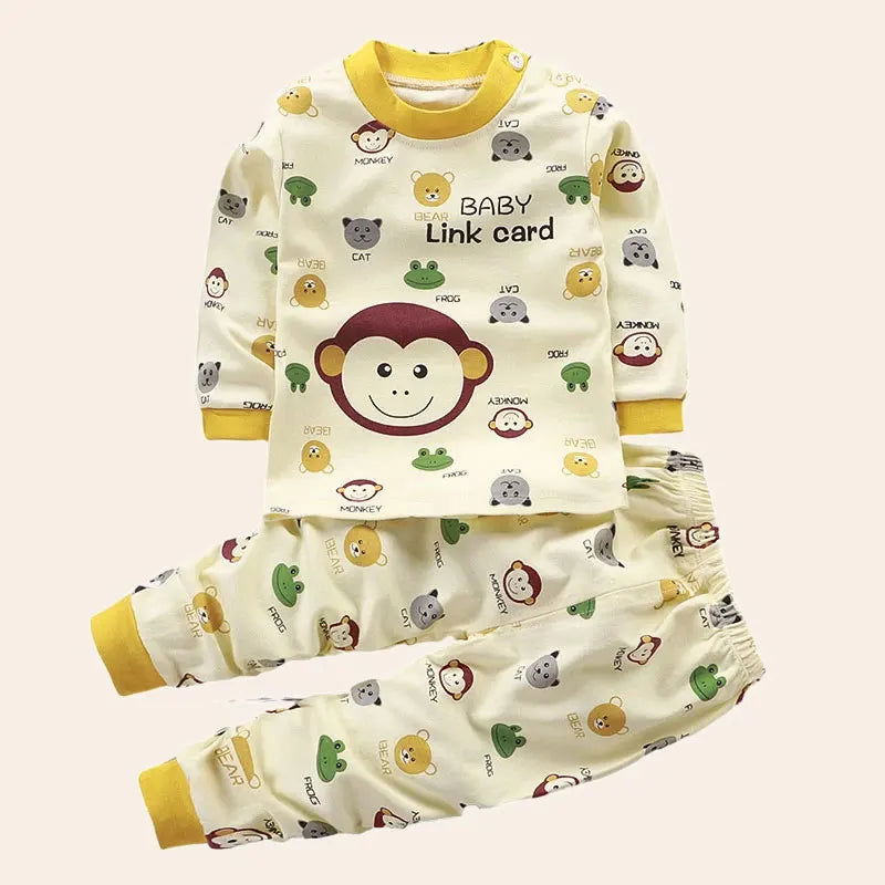 Kids Clothes Children Sets Children's Clothing Boys Girls Cotton Cartoon Autumn winter Clothing Pants Sleepwear Underwear - Slobuy