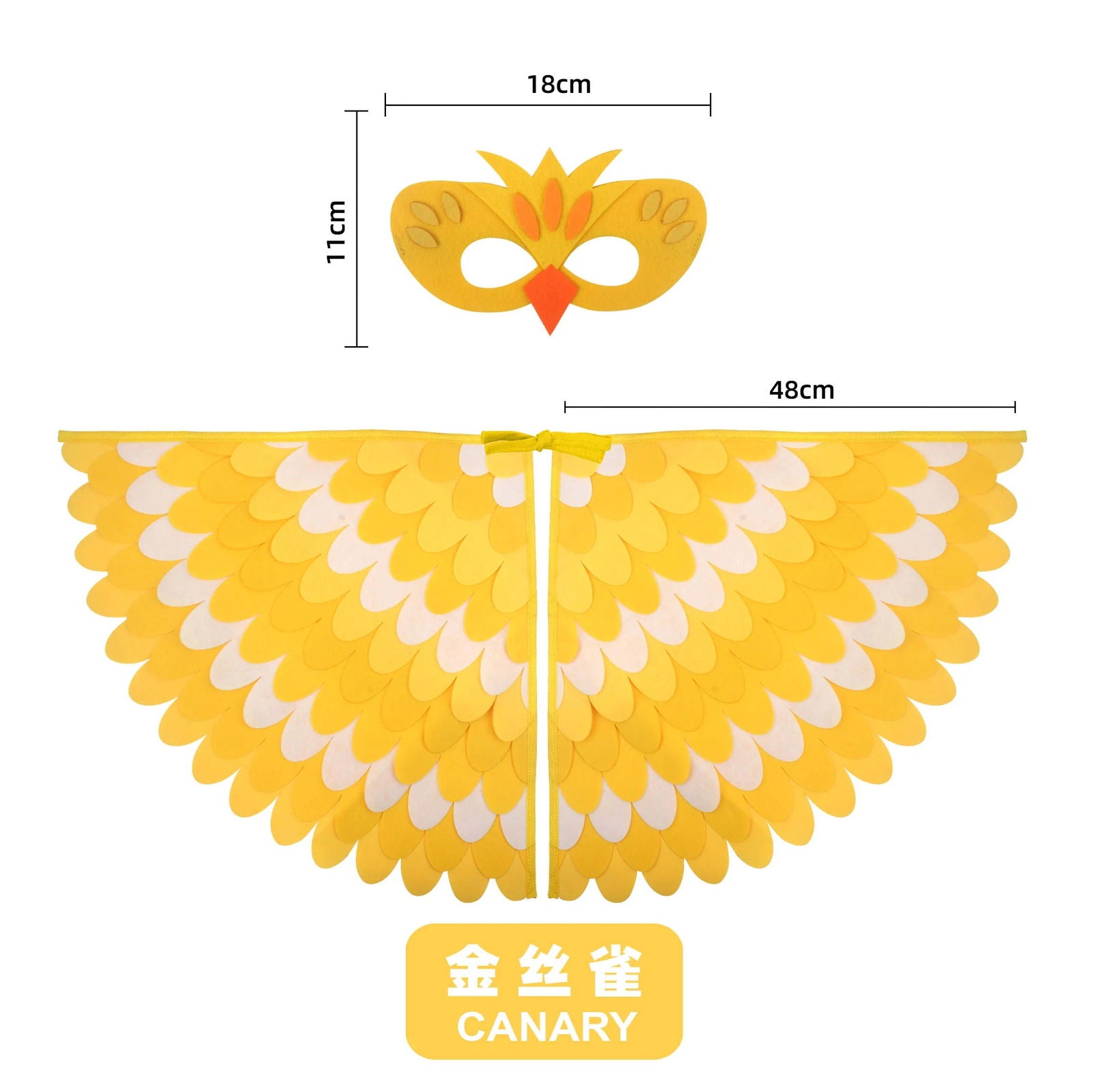 Kids Cosplay Costume Stage Performance Owl Peacock Wings Bird Felt Cape with Mask for Girls Boys Halloween Party Cloak - Slobuy