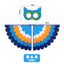 Kids Cosplay Costume Stage Performance Owl Peacock Wings Bird Felt Cape with Mask for Girls Boys Halloween Party Cloak - Slobuy