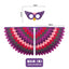 Kids Cosplay Costume Stage Performance Owl Peacock Wings Bird Felt Cape with Mask for Girls Boys Halloween Party Cloak - Slobuy