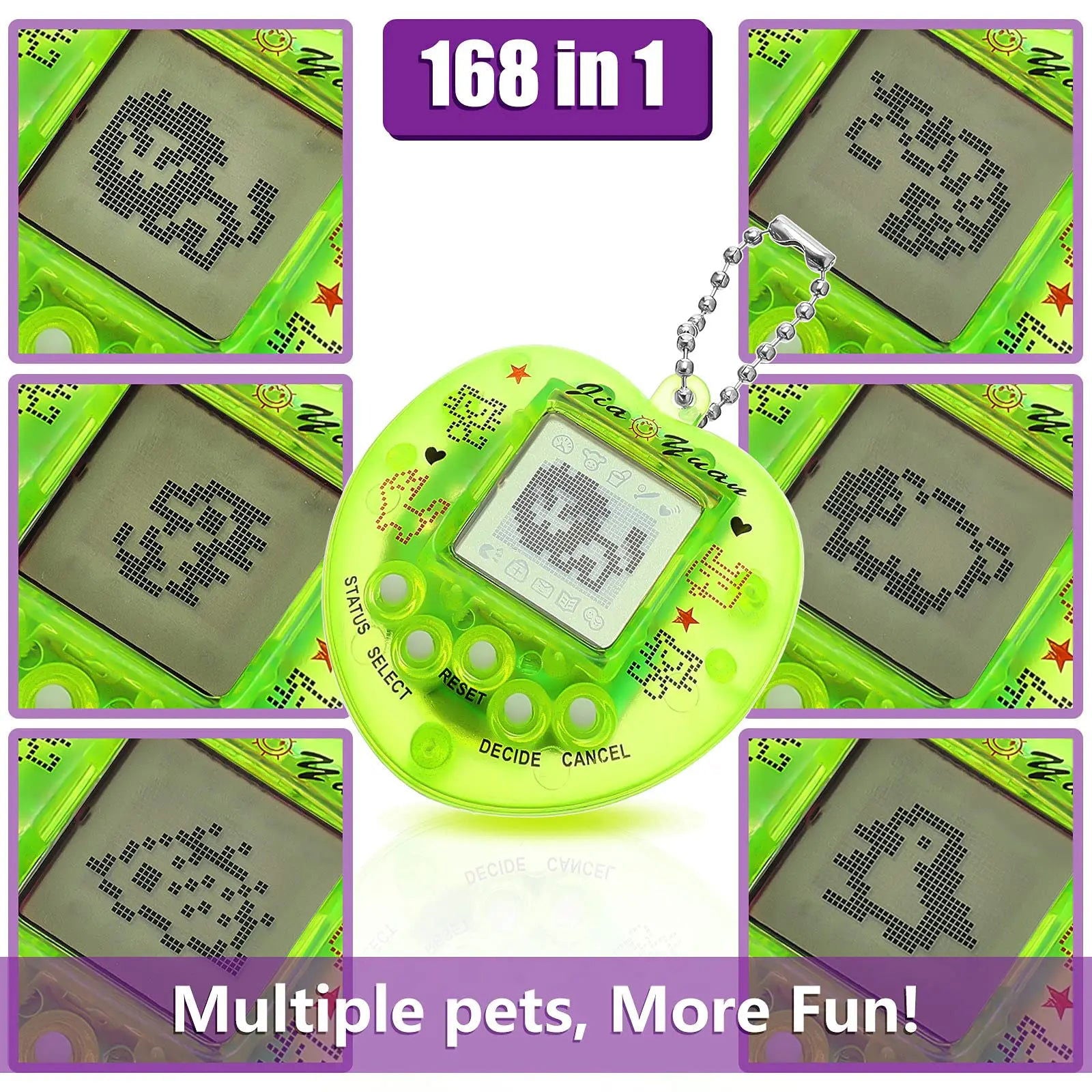 Kids Electronic Pets Game Tamagotchi Handheld Game Console Toy in Russian Original German Spanish Polish Virtual Digital Pet Toy - Slobuy