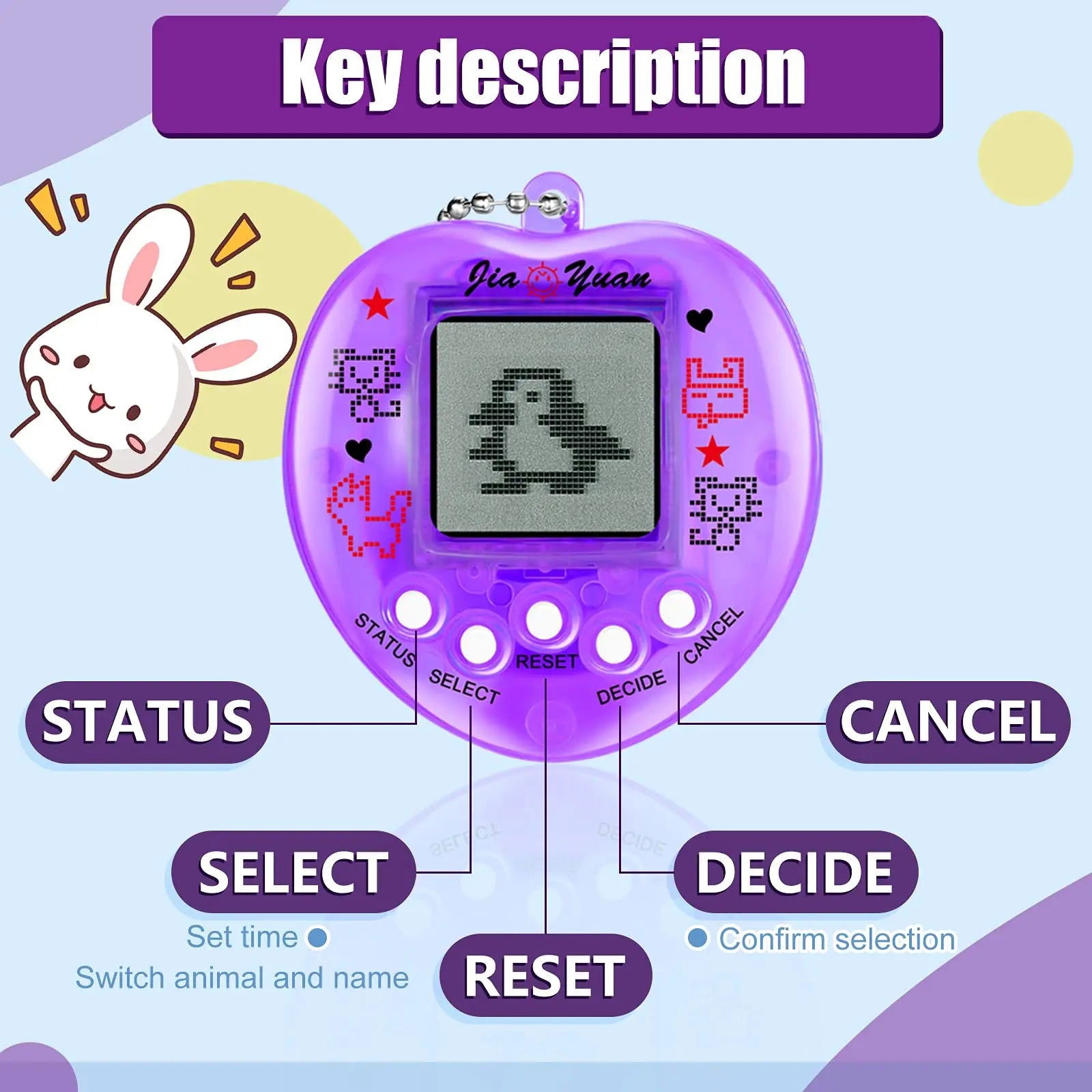 Kids Electronic Pets Game Tamagotchi Handheld Game Console Toy in Russian Original German Spanish Polish Virtual Digital Pet Toy - Slobuy