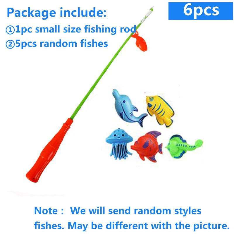 Kids' Fishing Toy Set Play Water Toys for Baby Magnetic Rod and Fish with Inflatable Pool Outdoor Sport Toys for Children - Slobuy