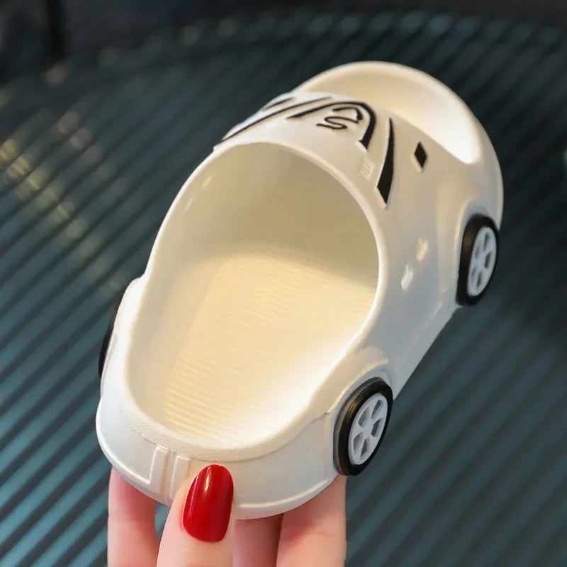 Kids Luminous Slippers Summer Indoor Cartoon Car Girls Shoes Soft Anti-slip Boy Beach Shoes Fashion Outdoor Children LED Slipper - Slobuy
