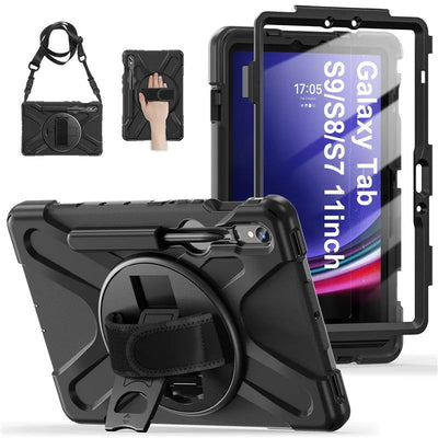 Kids Shockproof Tablet Cover For Samsung Galaxy Tab S9 S8 Ultra 14.6 S7 11" Plus FE 12.4 Inch Case Handle Shoulder Strap Funda - Slobuy