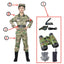Kids Soldier Costume for Kid Party Army Costume camouflage Costumes for Boys Jungle Field Sniper Set with Pistol Compass Whistle - Slobuy