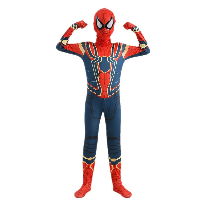Kids Superhero Costumes Movie Characters Fantasy Onesies Halloween Party Dress Up Boys Girls Photo Props - Slobuy